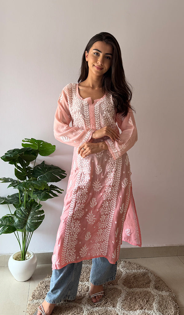Blush Pink Muslin Kurti — Blush Pink