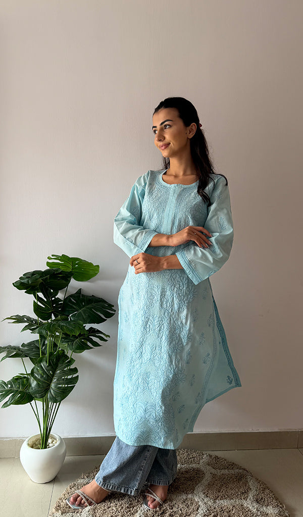 Light Blue & Sage Kurti — Light Blue / Sage