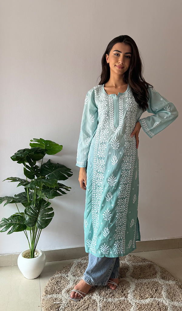 Mint Sage Muslin Kurti — Mint Sage