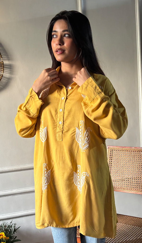 Trisha — Mustard Oversized Shirt — Mustard